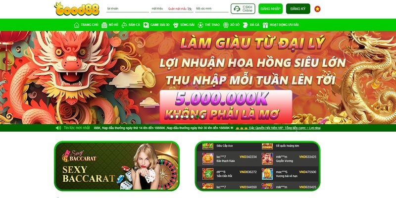 Good88 là đơn vị cung cấp sân chơi uy tín